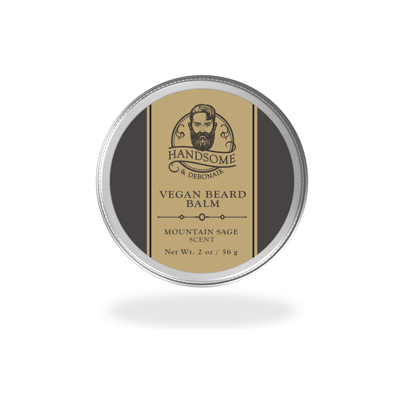 Handsome & Debonair Mountain Sage Vegan Beard Balm Men's Grooming Dark Slate Gray