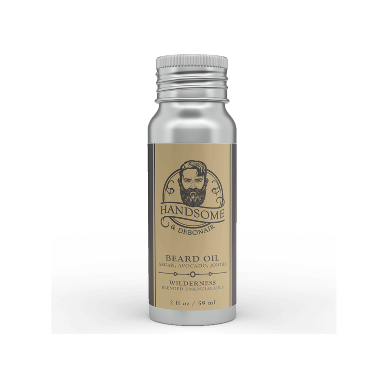 Handsome & Debonair Wilderness Beard Oil Men's Grooming Light Gray Cap Only
