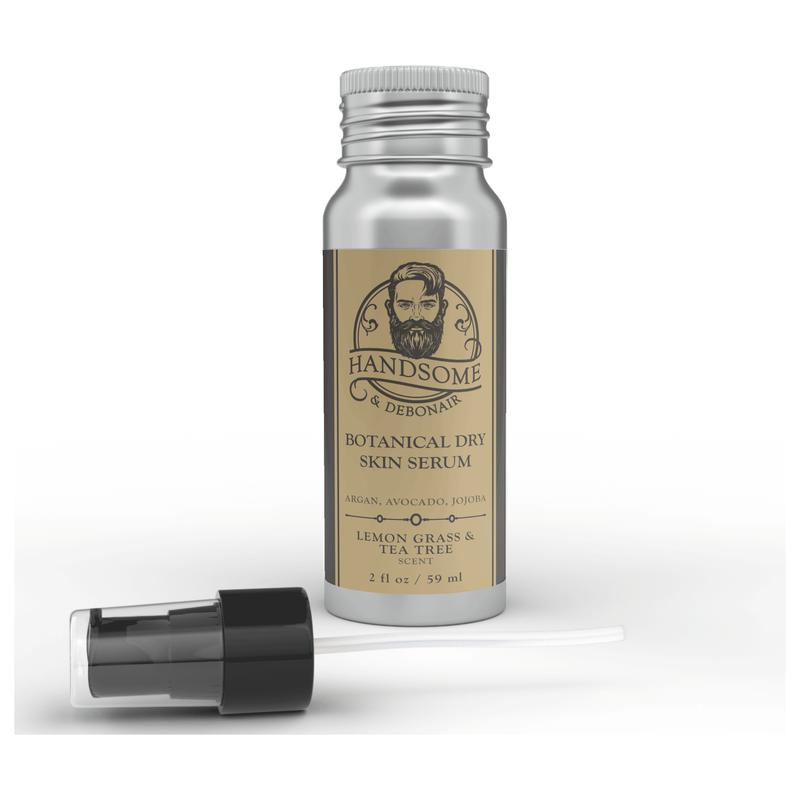 Handsome & Debonair Botanical Dry Skin Serum Personal Care Light Gray Cap & Pump