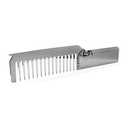 Handsome & Debonair Stainless Dual Tooth Comb Hair Styling Gray
