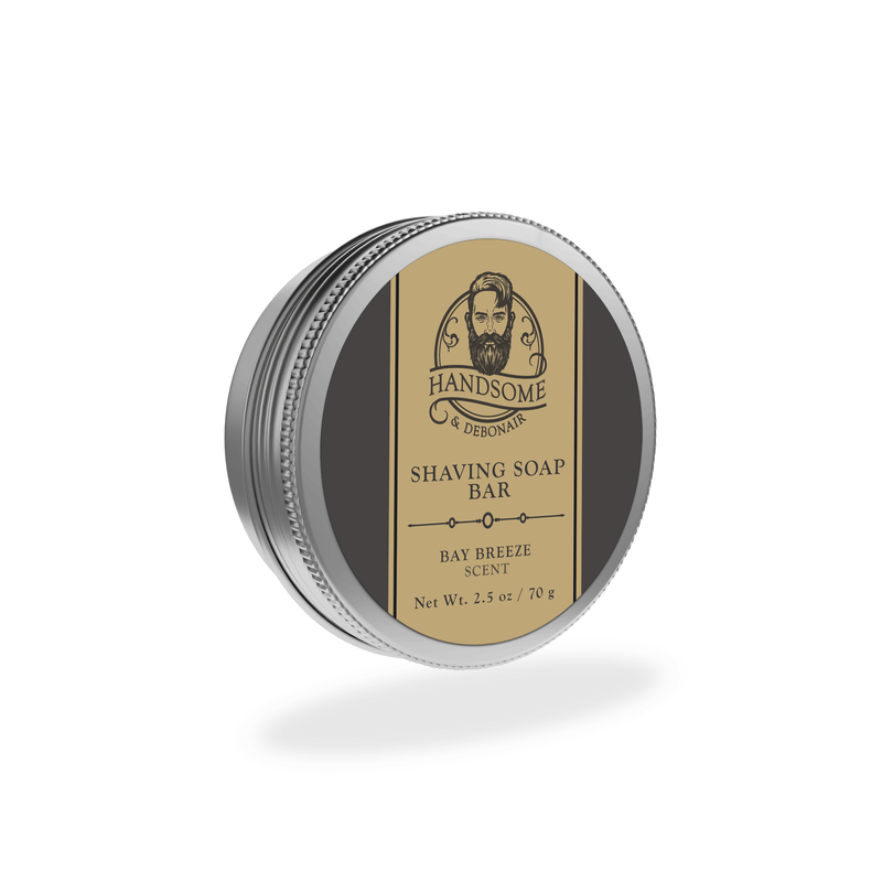 Handsome & Debonair Bay Breeze Shaving Soap Bar Hair Removal Rosy Brown