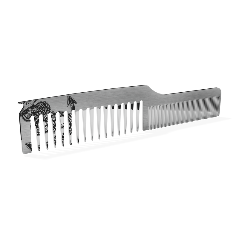 Handsome & Debonair Anchor Comb Styling Tools Dark Gray