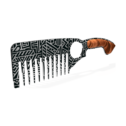 Handsome & Debonair Africa Beard Comb Styling Tools Gray