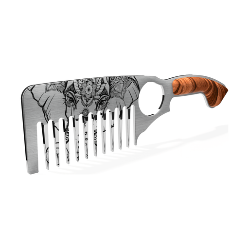 Handsome & Debonair Elephant Beard Comb Styling Tools Dark Gray