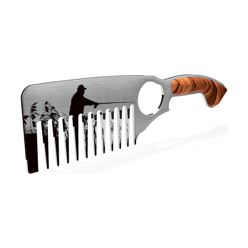 Handsome & Debonair Fishermen Beard Comb Styling Tools Gray