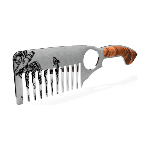Handsome & Debonair Anchor Beard Comb Styling Tools Gray