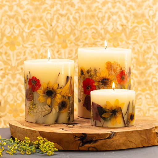 Rosy Rings Petite Botanical Candle - Honey Tobacco Petite Botanical Candle Light Goldenrod