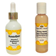 Honey Bee SUPER SPECIAL SALE Choice of Serum and Cleanser Pack Beauty Black Honey Vitamin C Brightening Serum & Face Cleanser 2oz