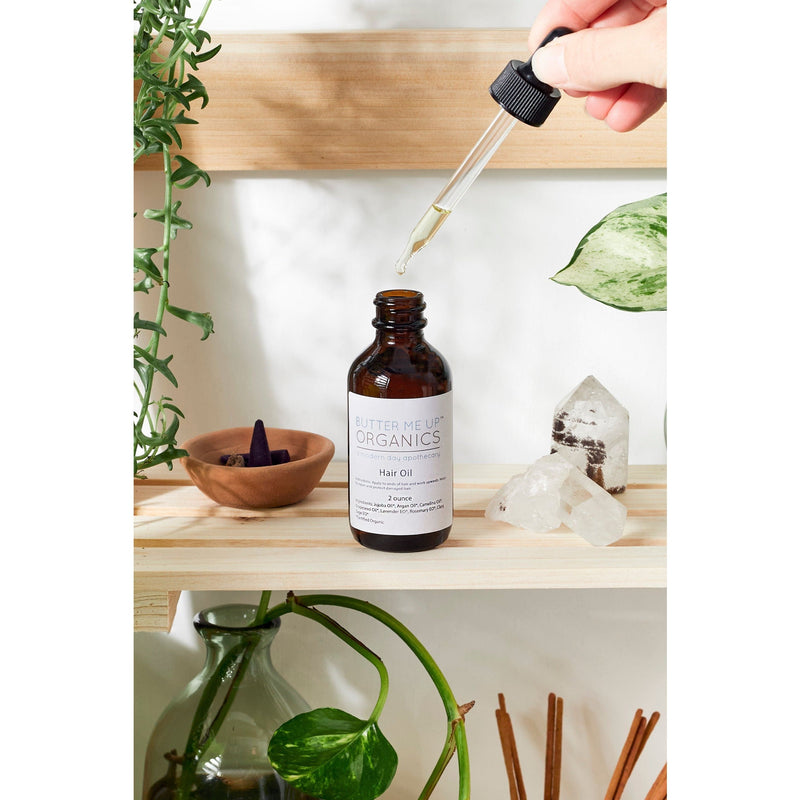 Butter Me Up Organics Organic Hair Oil Repair Healthy Hair Hair Light Gray