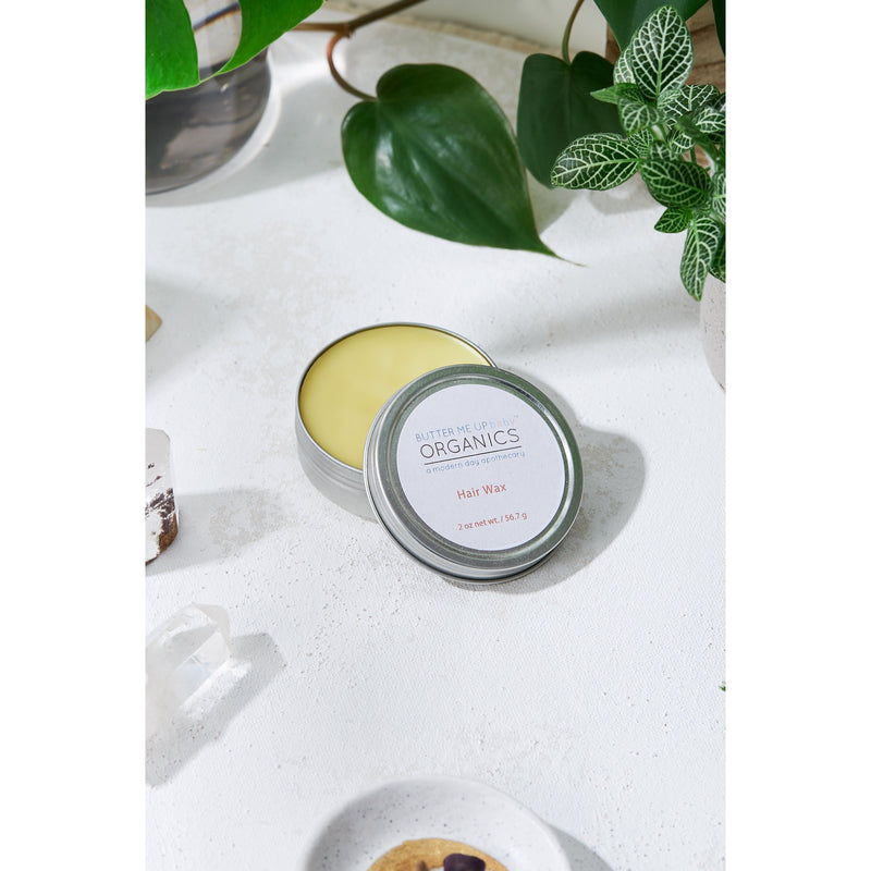 Butter Me Up Organics Organic Hair Wax for Babies, Children, and Adults Hair, baby Light Gray