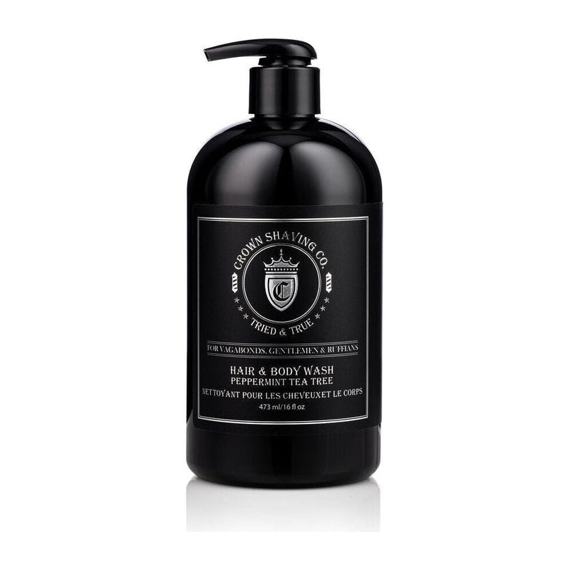 Crown Shaving Co. Crown Shaving Co. Peppermint Tea Tree Hair & Body Wash 16 Oz Hair & Body Wash Light Gray