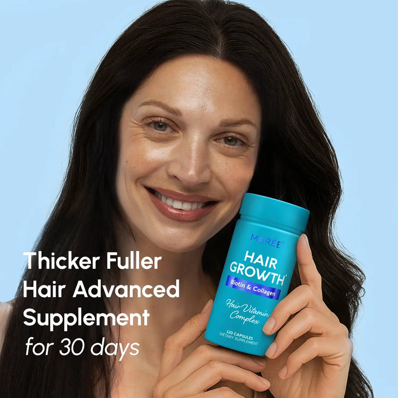 Maree Biotin & Collagen Hair Growth Complex Light Blue 1 item - Complete your routine,2 items - Good choice,3 items - Best price