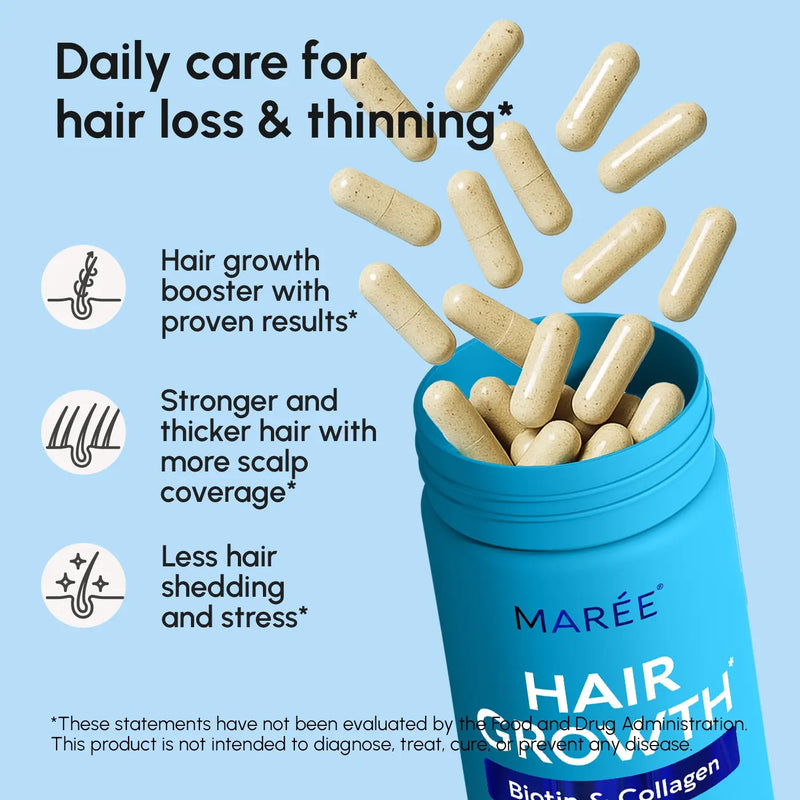 Maree Biotin & Collagen Hair Growth Complex Light Blue 1 item - Complete your routine,2 items - Good choice,3 items - Best price