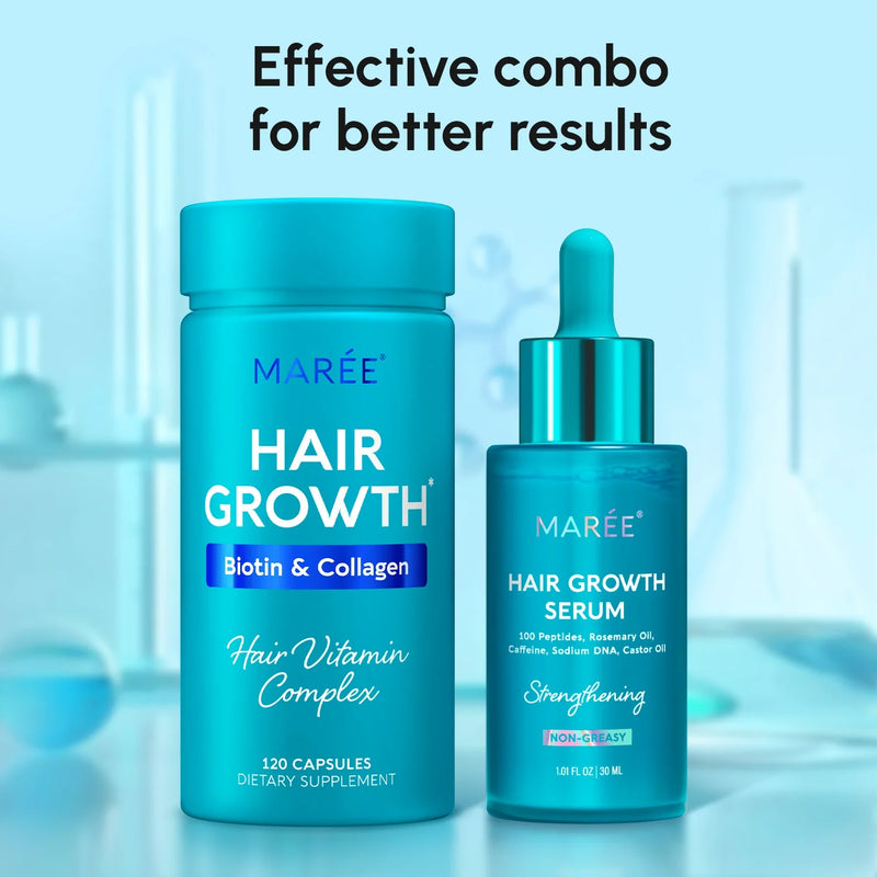 Maree Biotin & Collagen Hair Growth Complex Pale Turquoise 1 item - Complete your routine,2 items - Good choice,3 items - Best price