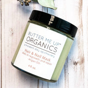 Butter Me Up Organics Hair & Nail Mask for long hair growth and healthy nails Hair Antique White