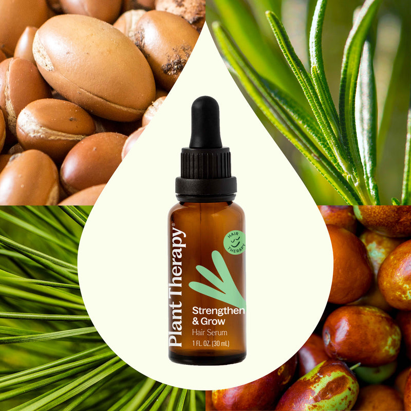 Plant Therapy Hair Therapy Strengthen & Grow Hair Serum Hair & Skin Care Seashell 1 oz