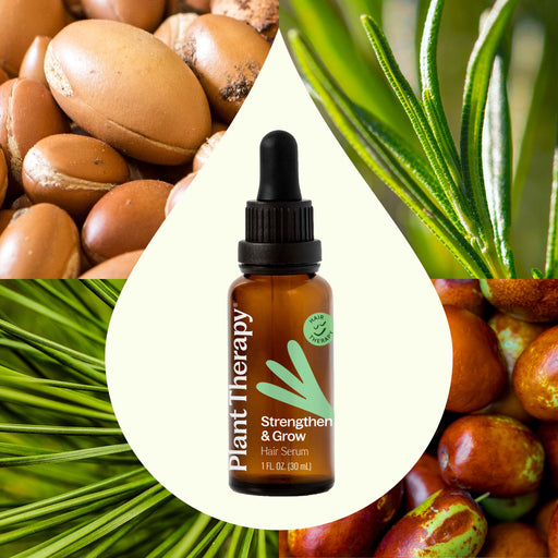 Plant Therapy Hair Therapy Strengthen & Grow Hair Serum Hair & Skin Care Seashell 1 oz