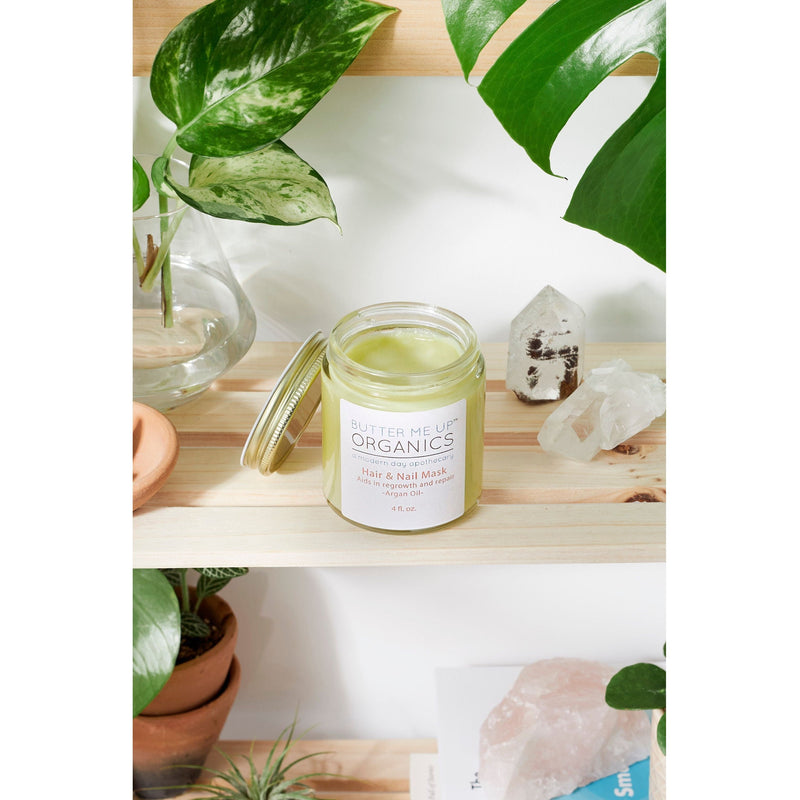 Butter Me Up Organics Hair & Nail Mask for long hair growth and healthy nails Hair Light Gray
