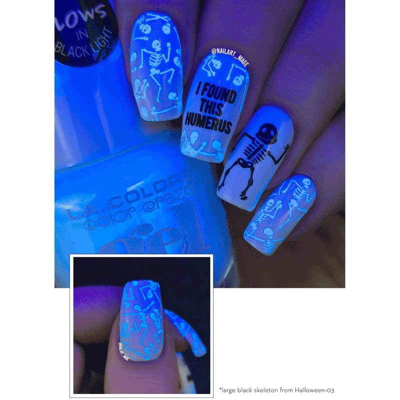 UberChic Beauty Halloween-09 Stamping Plate Royal Blue