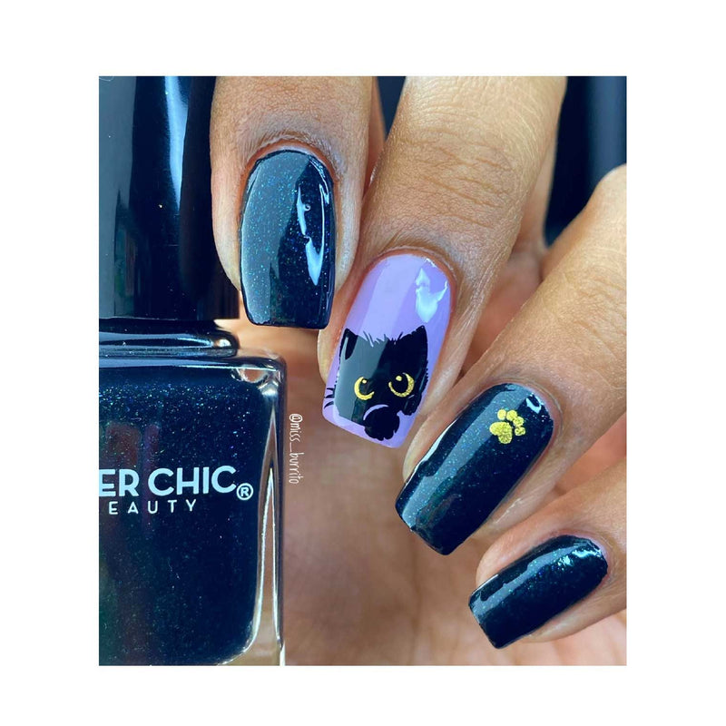 UberChic Beauty Halloween-11 Stamping Plate Midnight Blue