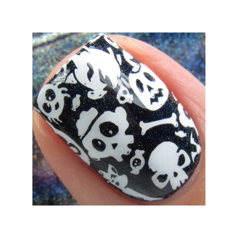 UberChic Beauty Halloween-06 Stamping Plate Dark Gray
