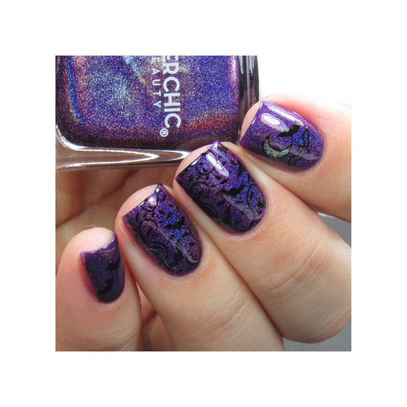 UberChic Beauty Halloween-06 Stamping Plate Dim Gray