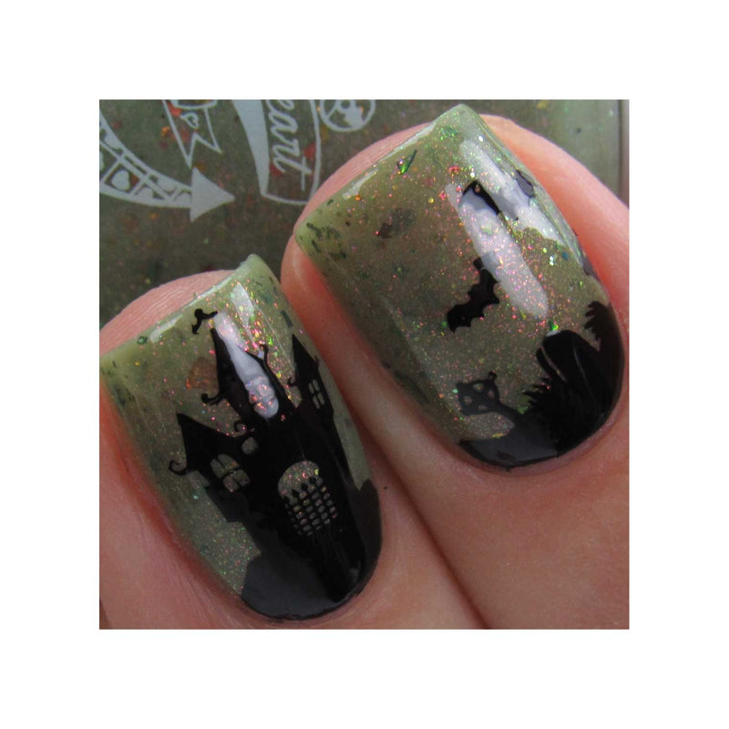 UberChic Beauty Halloween-06 Stamping Plate Dim Gray