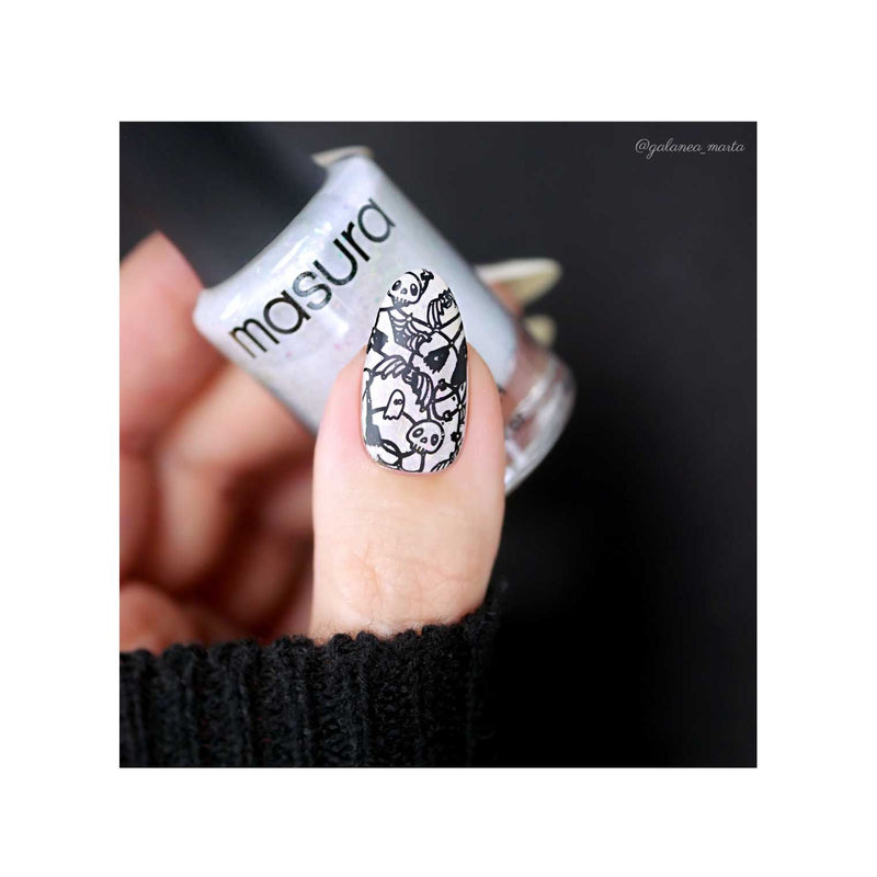 UberChic Beauty Halloween-07 Stamping Plate Gray