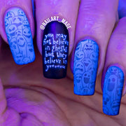 UberChic Beauty Halloween-08 Stamping Plate Slate Blue