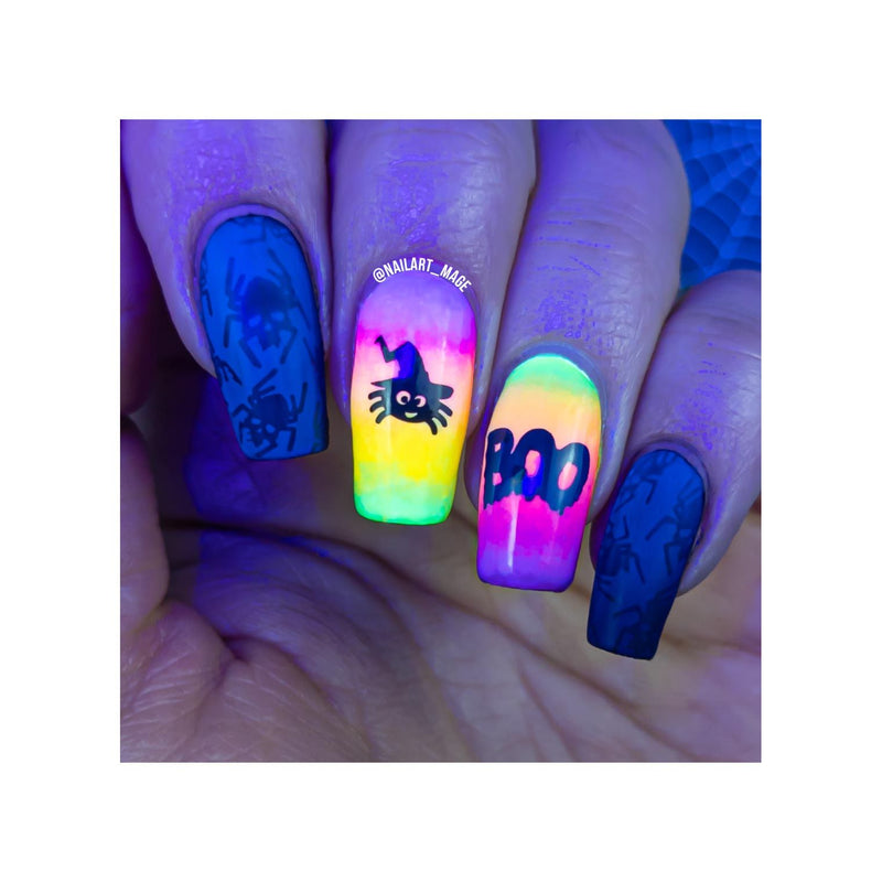 UberChic Beauty Halloween-08 Stamping Plate Dark Slate Blue
