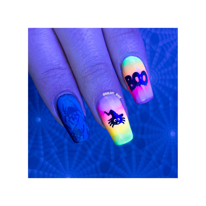 UberChic Beauty Halloween-08 Stamping Plate Royal Blue