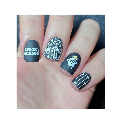 UberChic Beauty Halloween-09 Stamping Plate Dark Gray