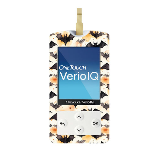 Peelz Halloween Bats for OneTouch Verio IQ Glucometer Peelz/Stickers White Smoke