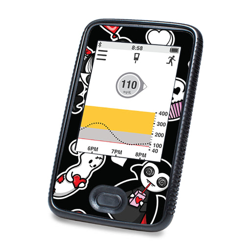 Peelz Halloween Valentine DEXCOM G6 Touchscreen Receiver Peelz/Stickers White Smoke