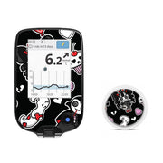 Peelz Halloween Valentine Freestyle Libre 2 Peelz/Stickers White Smoke Receiver + Sensor