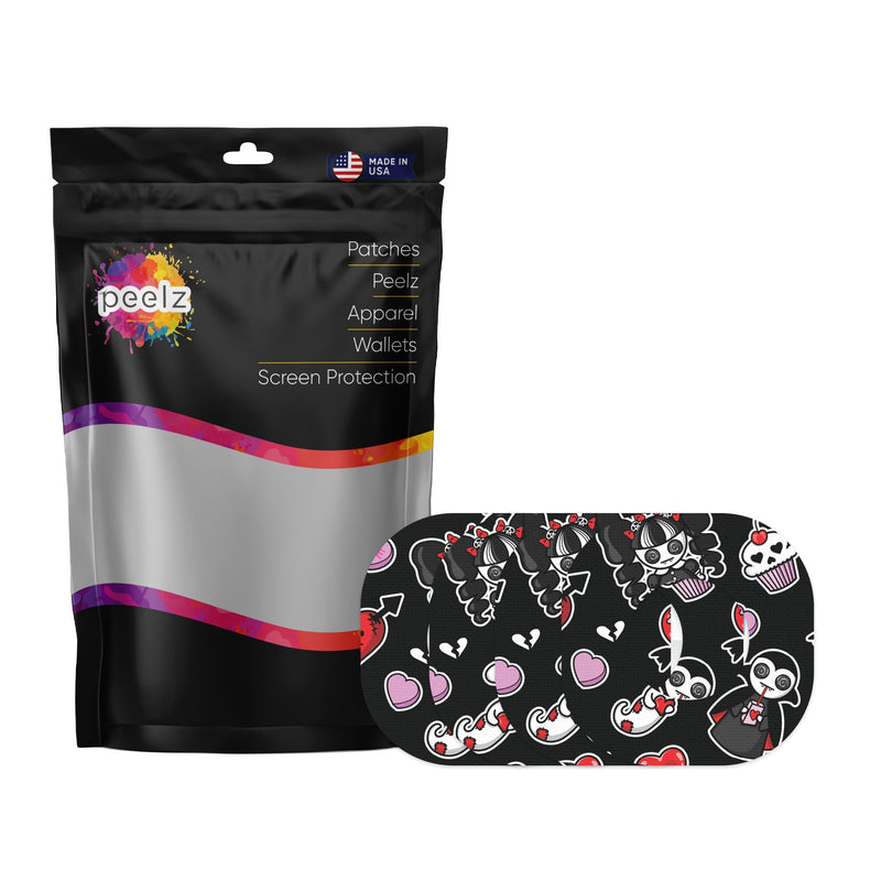 Peelz Halloween Valentine Dexcom G7 and Stelo Patch Tape - Pump Peelz Patch Medical Tape White Smoke 12-Pack (Set of 12 Patches)