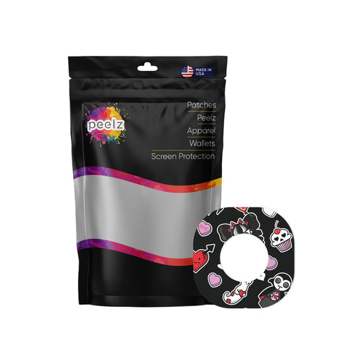 Peelz Halloween Valentine Dexcom G7 and Stelo Patch Tape - Pump Peelz Patch Medical Tape White Smoke 4-Pack (Set of 4 Patches)
