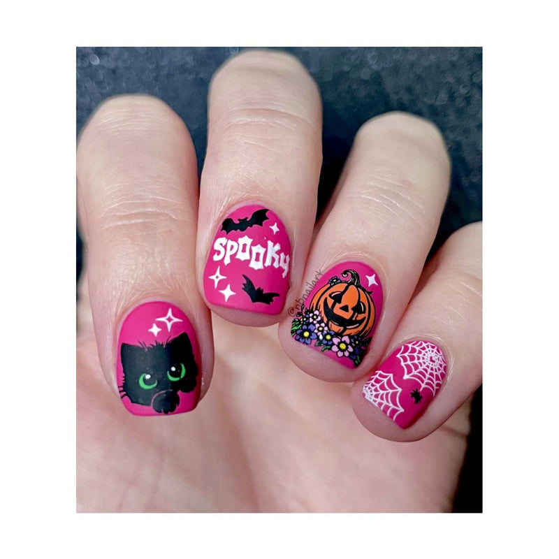 UberChic Beauty Halloween-11 Stamping Plate Dark Gray