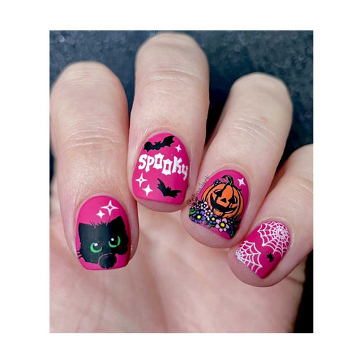 UberChic Beauty Halloween-11 Stamping Plate Dark Gray