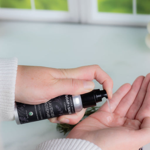 Chagrin Valley Soap & Salve Hand Spray: Lavender Rosemary Hand Sanitizer Gray 2 fl oz Spray Bottle