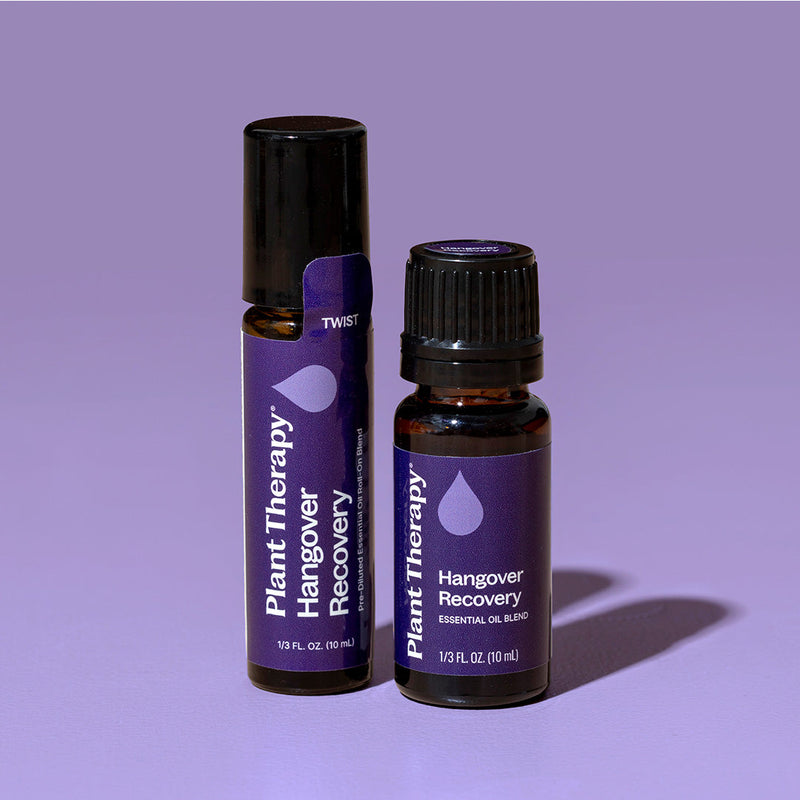 Plant Therapy Hangover Recovery Pre-Diluted Roll-On Essential Oil Dark Gray 10 mL