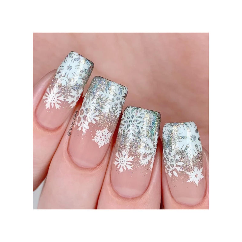 UberChic Beauty Let It Snow Stamping Plate Rosy Brown