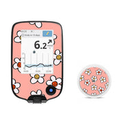 Peelz Happy Flowers Freestyle Libre 2 Peelz/Stickers White Smoke Receiver + Sensor