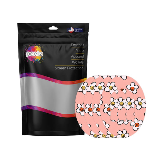 Peelz Happy Flowers Pod Patch Tape - Pump Peelz Patch Medical Tape White Smoke 4-Pack (Set of 4 Patches)