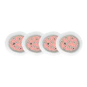 Peelz Happy Flowers Sticker Designed for the DEXCOM G7 and Stelo Transmitter Peelz/Stickers White Smoke 4-pack (Set of 4 Stickers)