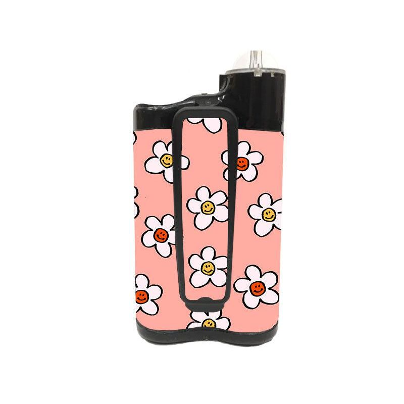 Peelz Happy Flowers Sticker for Medtronic MiniMed 770G & 780G Peelz/Stickers White Smoke Back and Clip Peelz