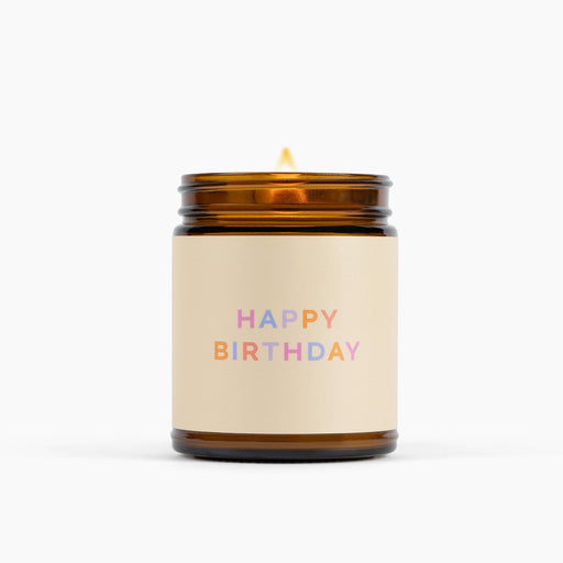 Fontana Candle Co Happy Birthday Jar Candle Candles Light Gray