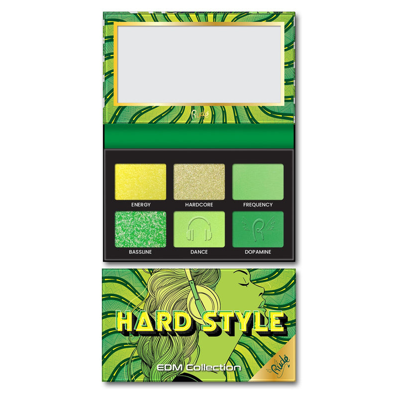 Rude Cosmetics EDM Collection Palette Eyeshadow Palette Dark Slate Gray Hard Style
