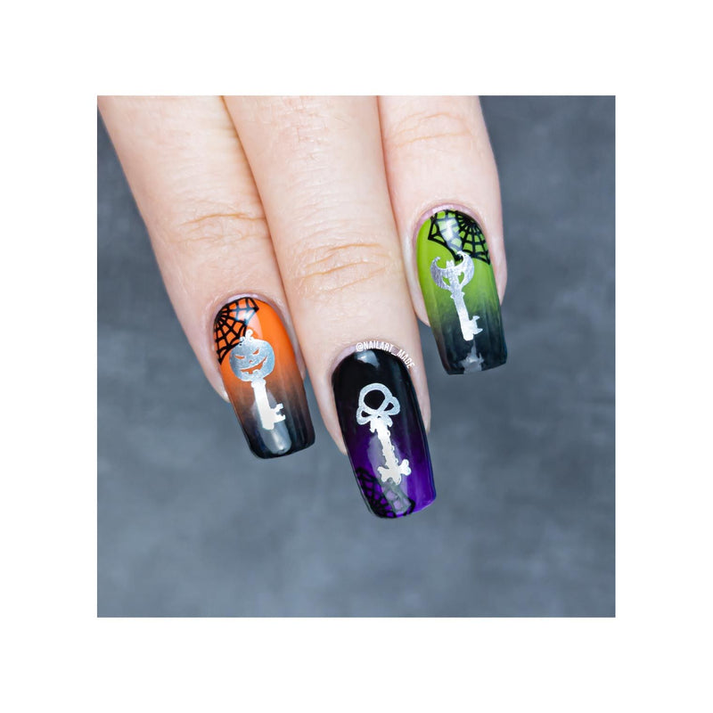 UberChic Beauty Halloween-08 Stamping Plate Dim Gray