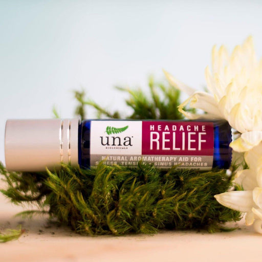 Una Biologicals® Headache Relief Roll-On | Essential Oil | Una Biologicals Essential Oil Roll-On Black